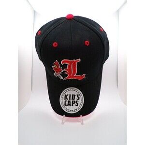 Louisville Boys L Logo Baseball Cap Black Red Kids One Size Official